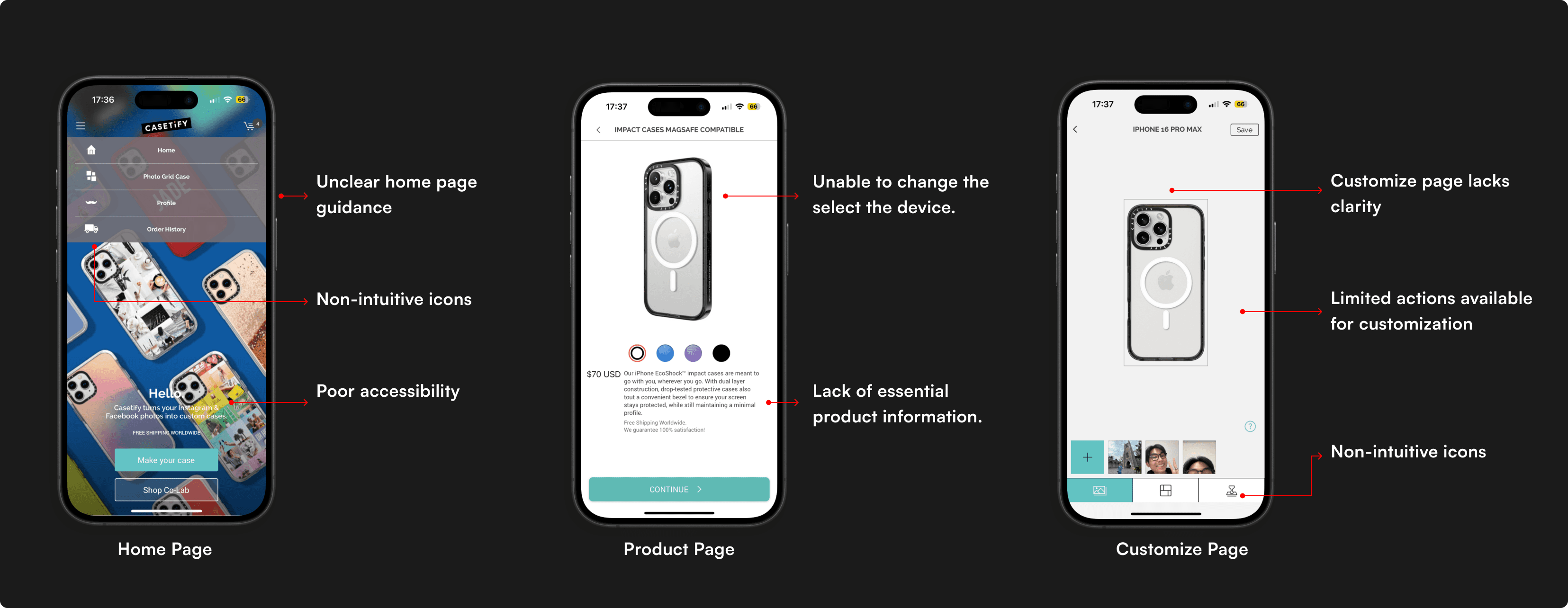 Final design of Upliftt's application